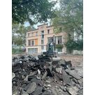 D&eacute;molition du sol pour la cr&eacute;ation d'un parking