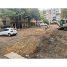 Pr&eacute;paration du sol pour la cr&eacute;ation d'un parking