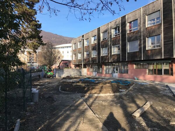D&eacute;but des travaux d'am&eacute;nagement paysager