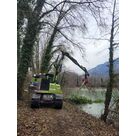 Chantier d'abattage en cours pour l'association syndicale