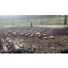 Premiers &eacute;l&eacute;ments ludiques install&eacute;s dans l'aire de jeux publique